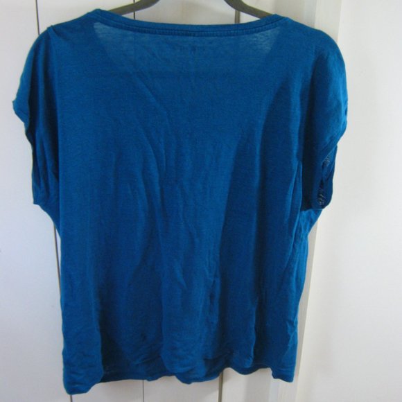 Beautiful Blue LOFT Linen T-shirt - Picture 2 of 4